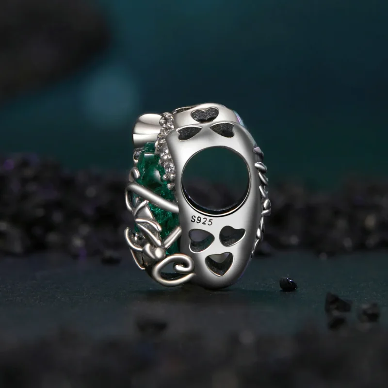 (image for) PANDORA Style Skull Heart Beads - BSC1064 - View 3