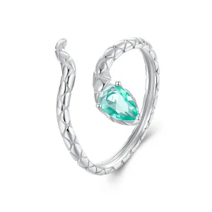 (image for) PANDORA Style Small green snake ring - SCR1057-E