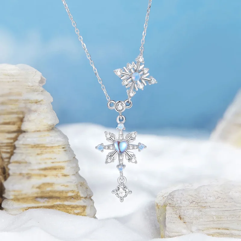 (image for) PANDORA Style Snowflake Necklace - BSN364 - View 3