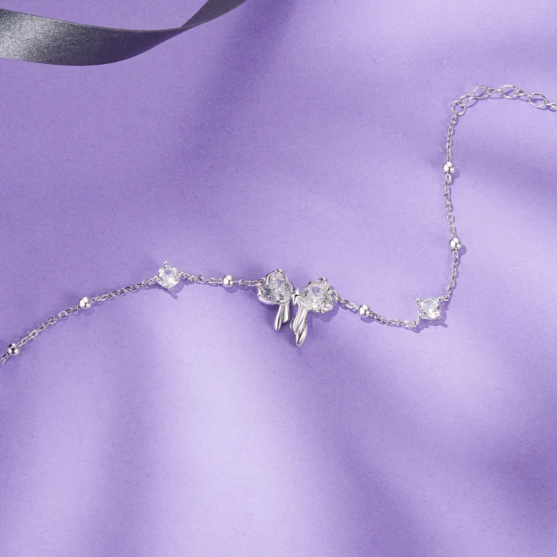 (image for) PANDORA Style Sparkling Bow Bracelet - BSB188 - View 4