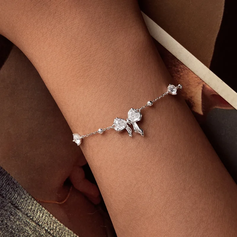 (image for) PANDORA Style Sparkling Bow Bracelet - BSB188 - View 5