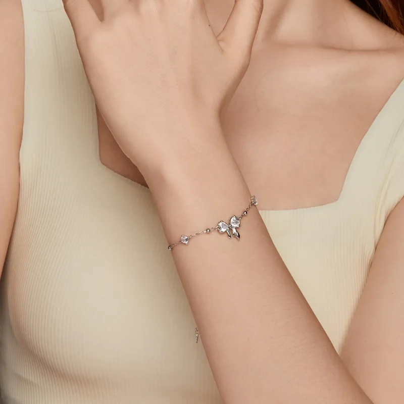 (image for) PANDORA Style Sparkling Bow Bracelet - BSB188 - View 10