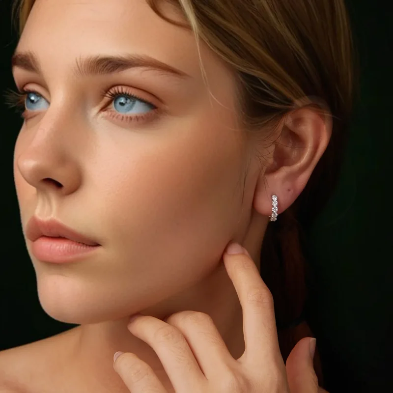 (image for) PANDORA Style Sparkling earrings (one certificate) - MSE069 - View 8