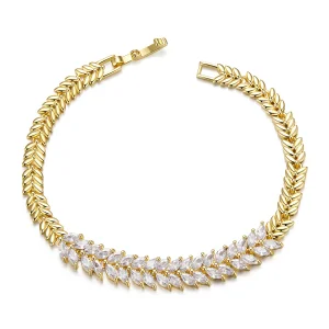 (image for) PANDORA Style Sparkling Leaf Bracelet - YIB067-B