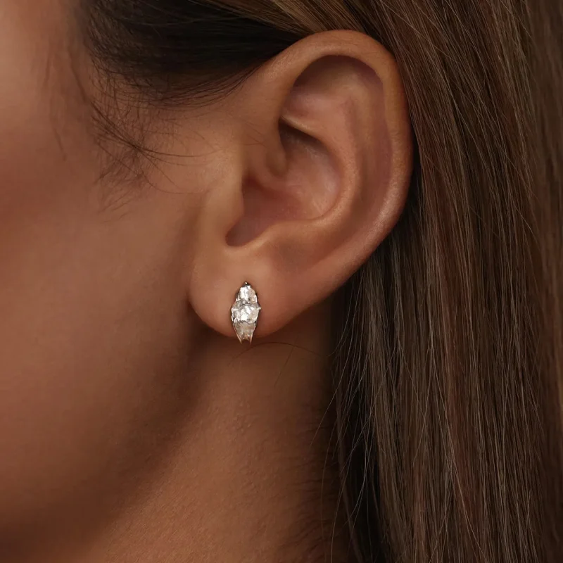 (image for) PANDORA Style Sparkling silver earrings - BSE1062 - View 6
