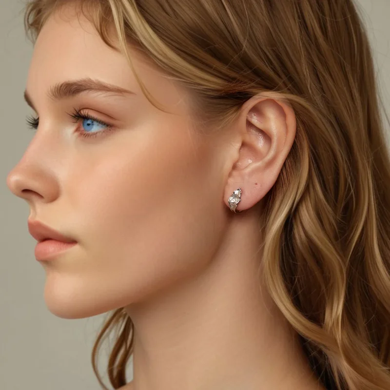 (image for) PANDORA Style Sparkling silver earrings - BSE1062 - View 7