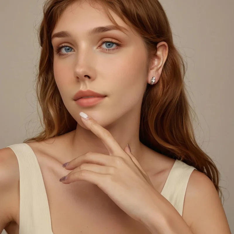 (image for) PANDORA Style Sparkling silver earrings - BSE1062 - View 8