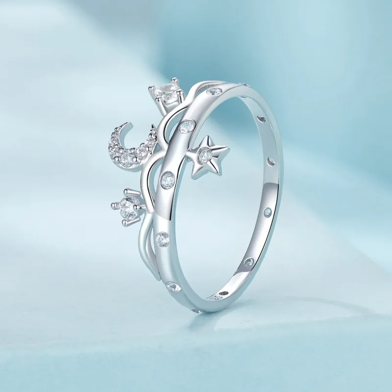 (image for) PANDORA Style Star and Moon Ring - SCR1046 - View 2