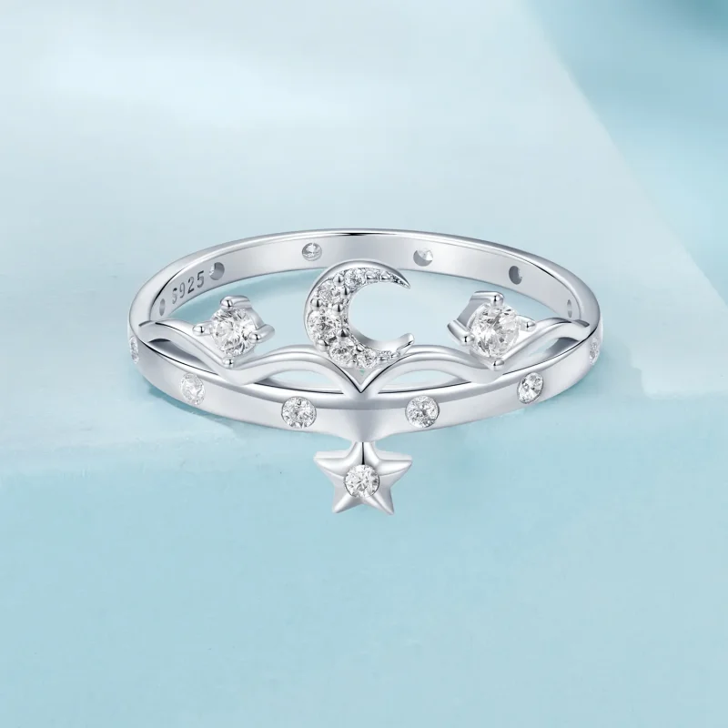 (image for) PANDORA Style Star and Moon Ring - SCR1046 - View 3