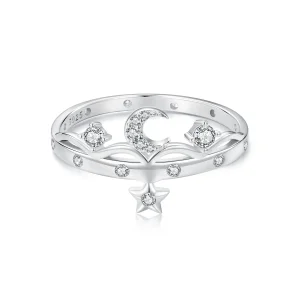 (image for) PANDORA Style Star and Moon Ring - SCR1046