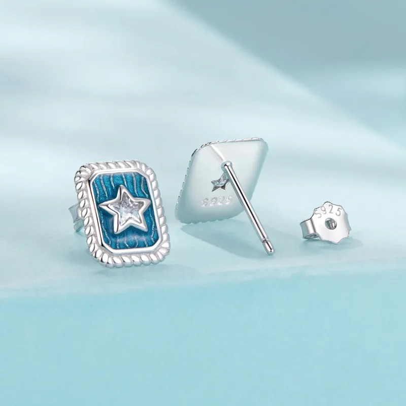 (image for) PANDORA Style Star Retro Earrings - SCE1796 - View 2