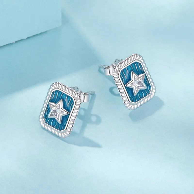 (image for) PANDORA Style Star Retro Earrings - SCE1796 - View 3