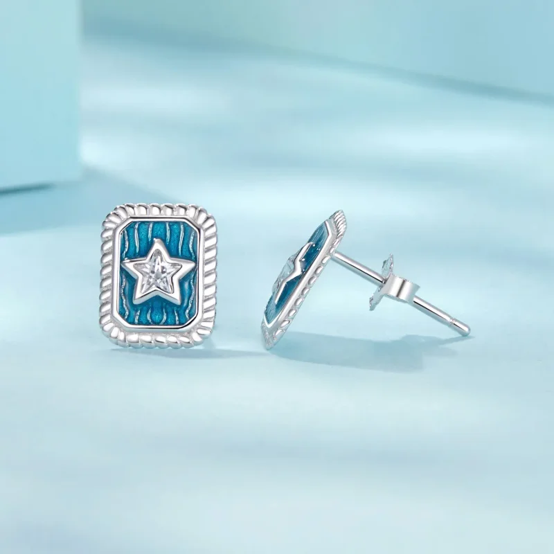 (image for) PANDORA Style Star Retro Earrings - SCE1796 - View 4