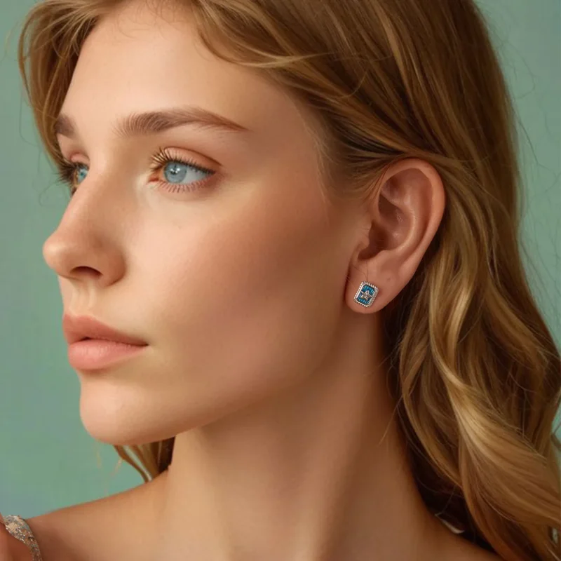 (image for) PANDORA Style Star Retro Earrings - SCE1796 - View 7