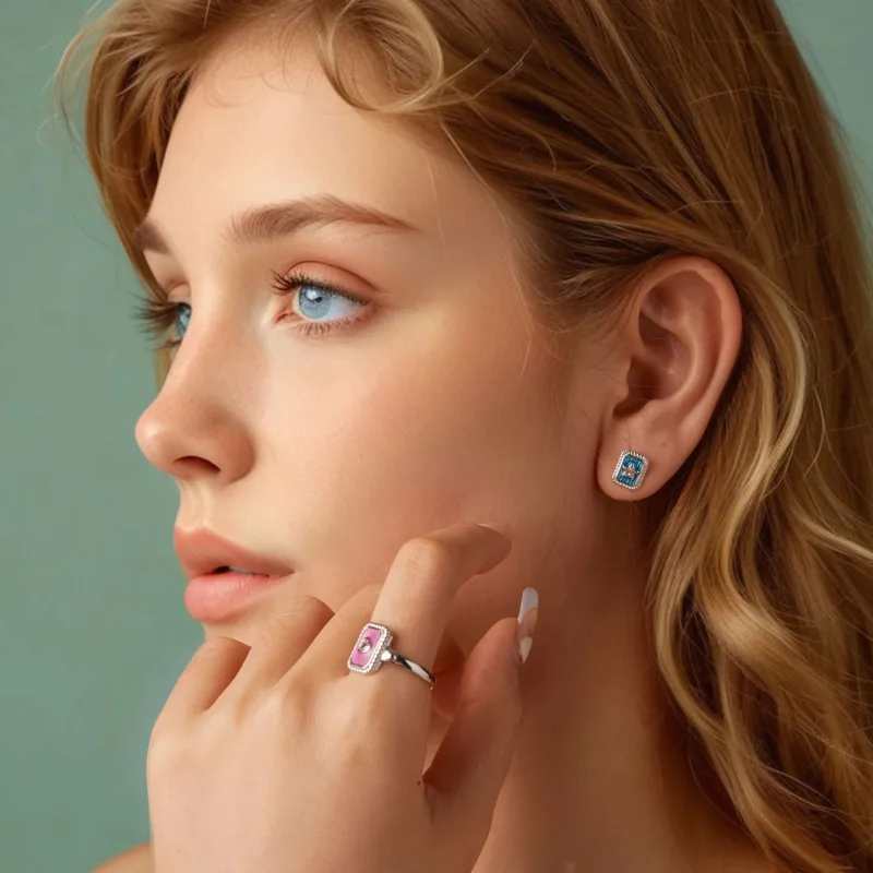 (image for) PANDORA Style Star Retro Earrings - SCE1796 - View 8