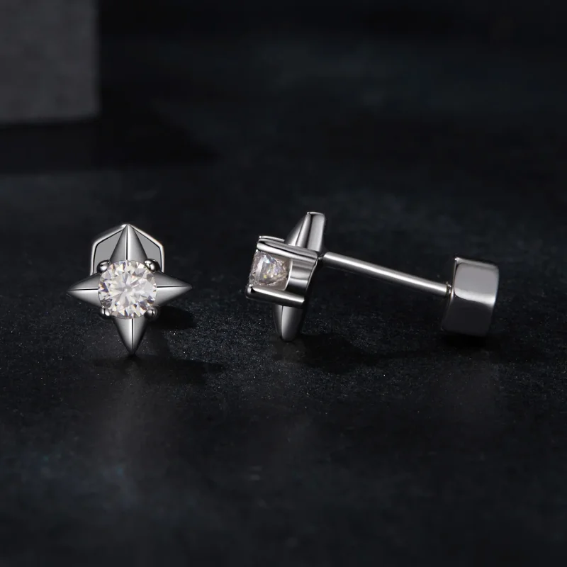 (image for) PANDORA Style Star sparkling earrings (one certificate) - MSE067 - View 4