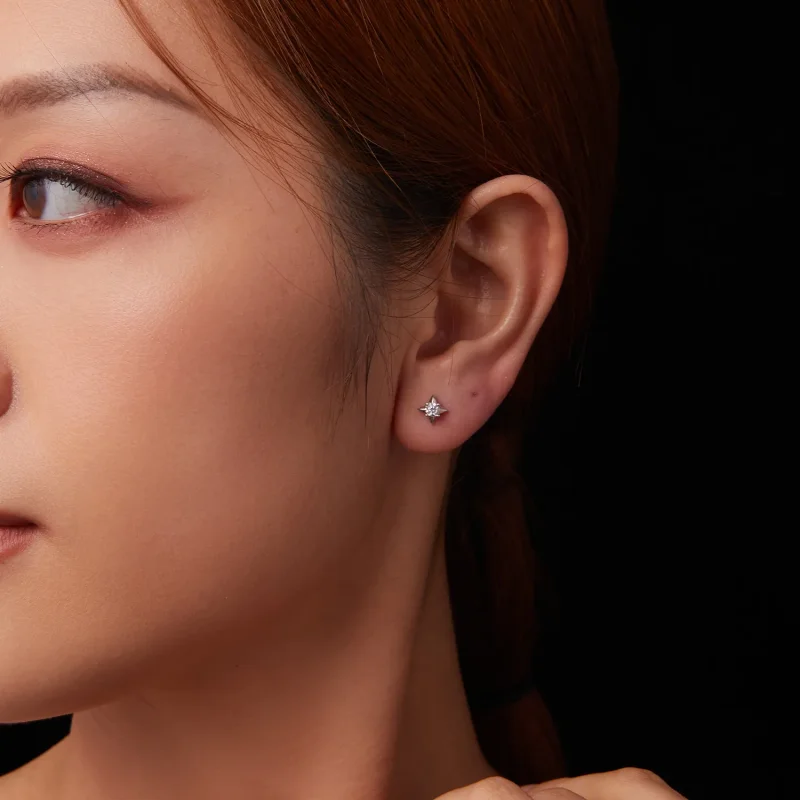 (image for) PANDORA Style Star sparkling earrings (one certificate) - MSE067 - View 10