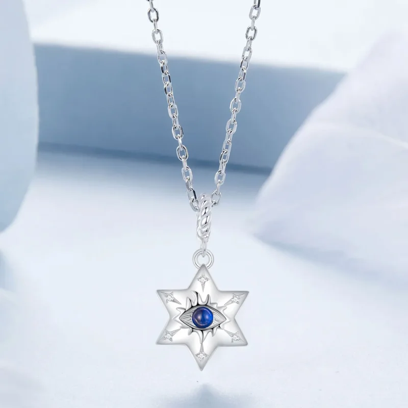 (image for) PANDORA Style Starburst Demon Eye Necklace - BSN397 - View 3