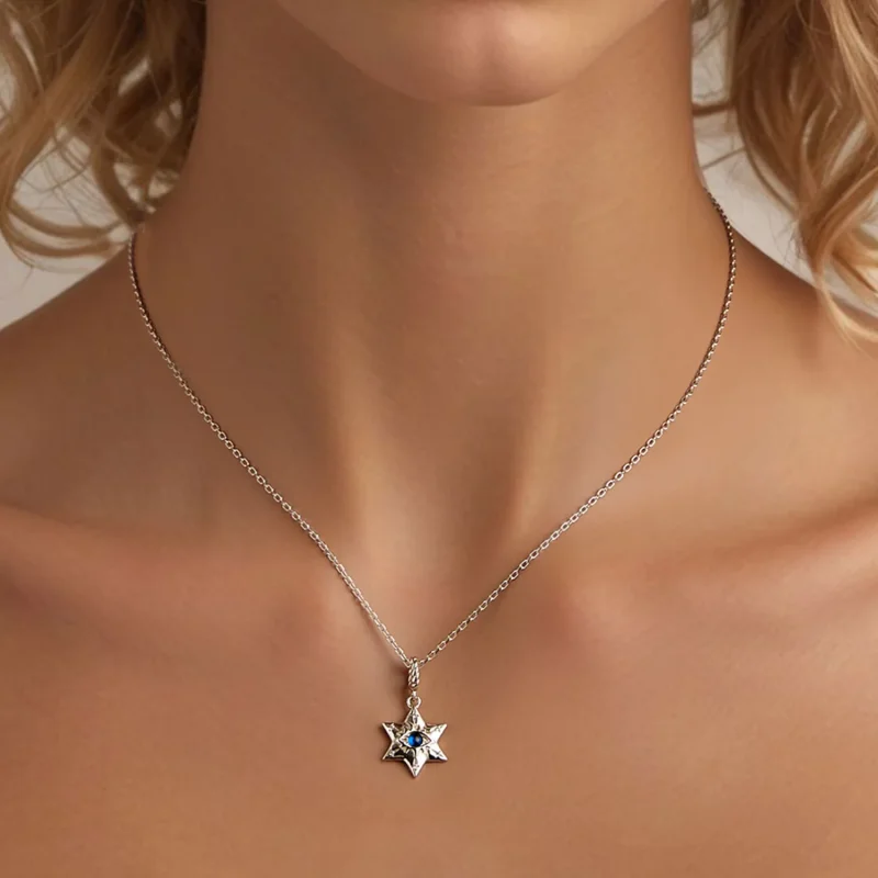 (image for) PANDORA Style Starburst Demon Eye Necklace - BSN397 - View 4