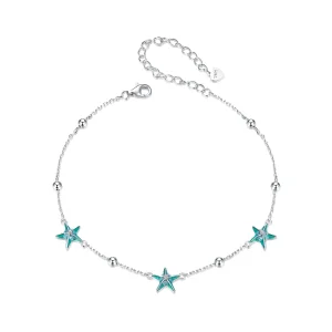 PANDORA Style Starfish Teal Anklet - SCT026 (image for) PANDORA Style Starfish Teal Anklet - SCT026