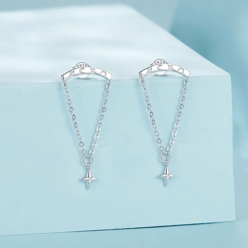 (image for) PANDORA Style Starry Tassel Earrings - SCE1767 - View 2