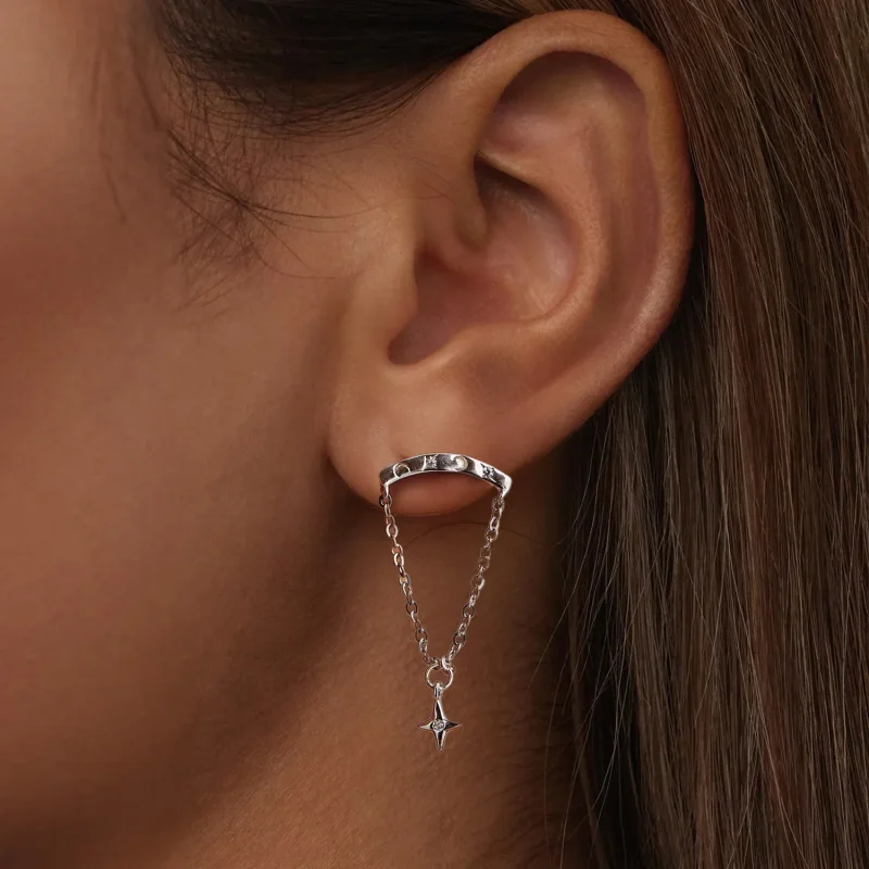 (image for) PANDORA Style Starry Tassel Earrings - SCE1767 - View 6