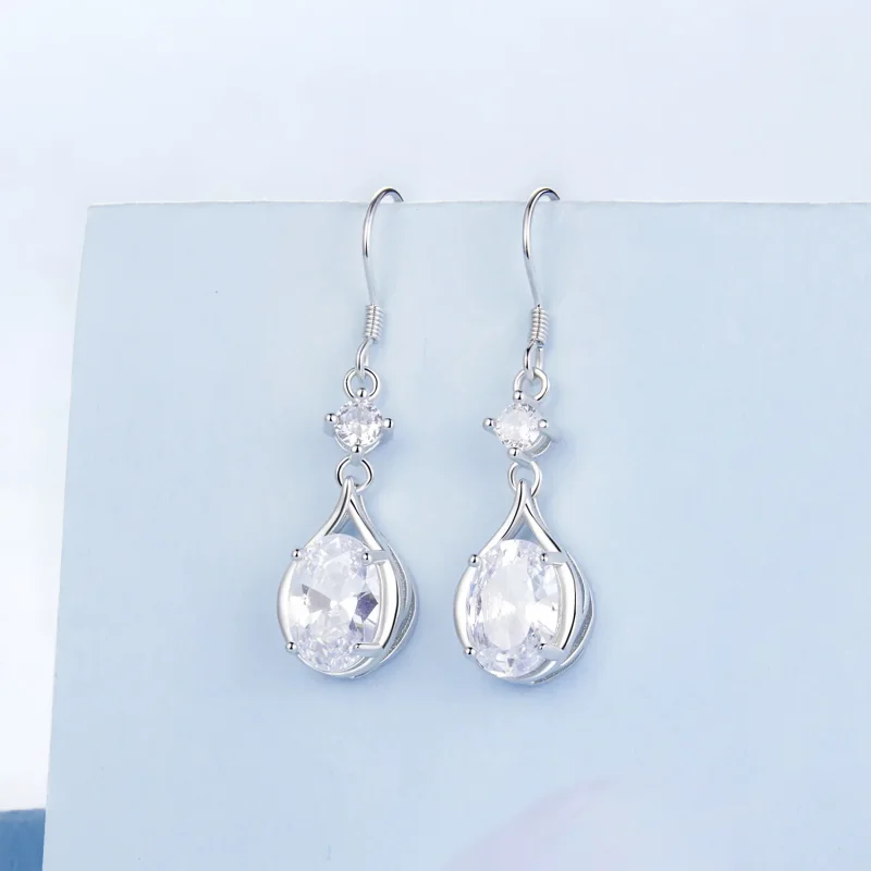 (image for) PANDORA Style Teardrop Earrings - BSE1087 - View 2