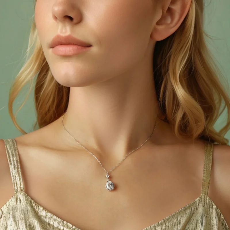 (image for) PANDORA Style Teardrop Necklace - BSN402 - View 5