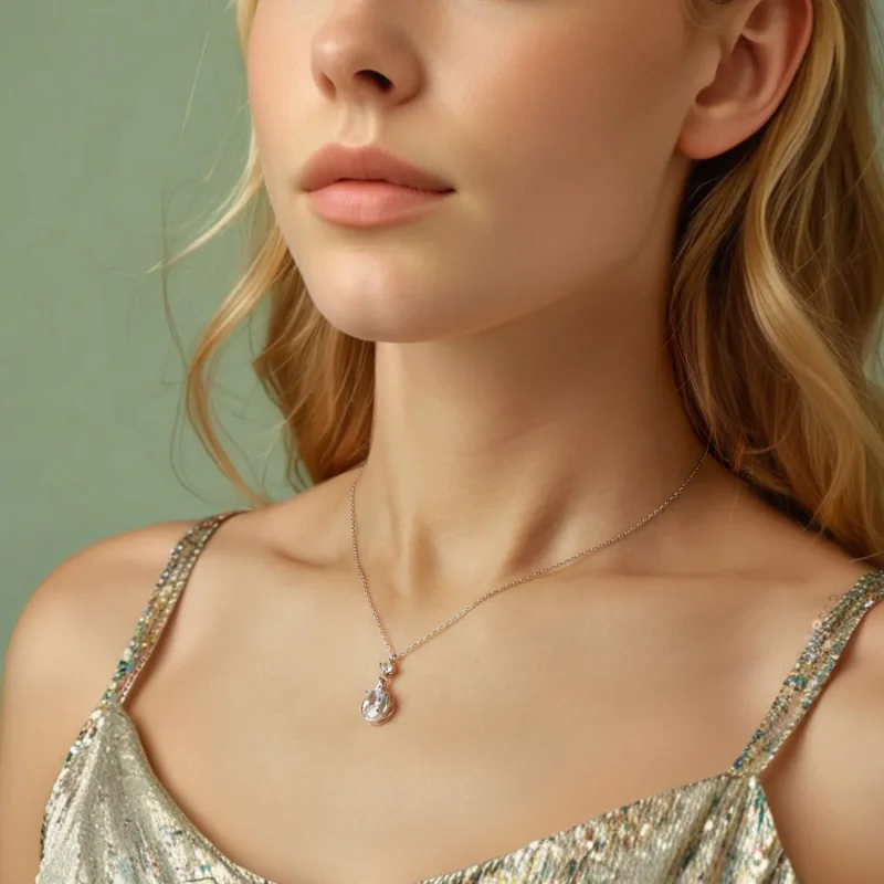 (image for) PANDORA Style Teardrop Necklace - BSN402 - View 6