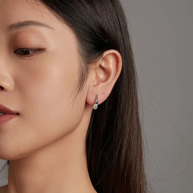 (image for) PANDORA Style Teardrop Pearl Earrings - BSE1054 - View 9