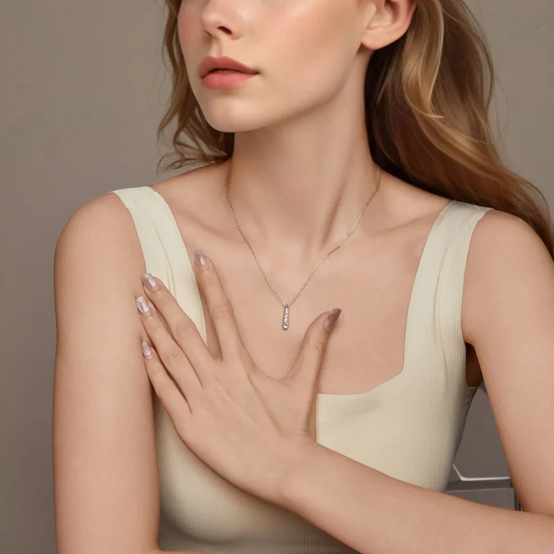 (image for) PANDORA Style Temperament water drop necklace - BSN399 - View 6