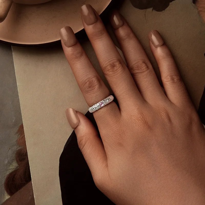 (image for) PANDORA Style Textured Wide Ring - BSR604 - View 6