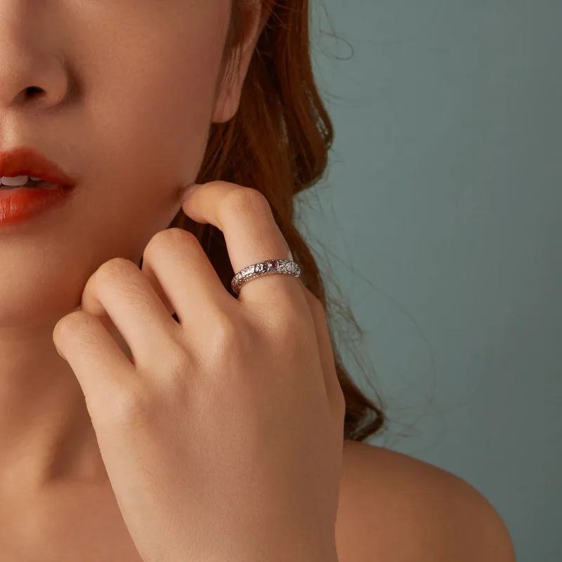 (image for) PANDORA Style Textured Wide Ring - BSR604 - View 10