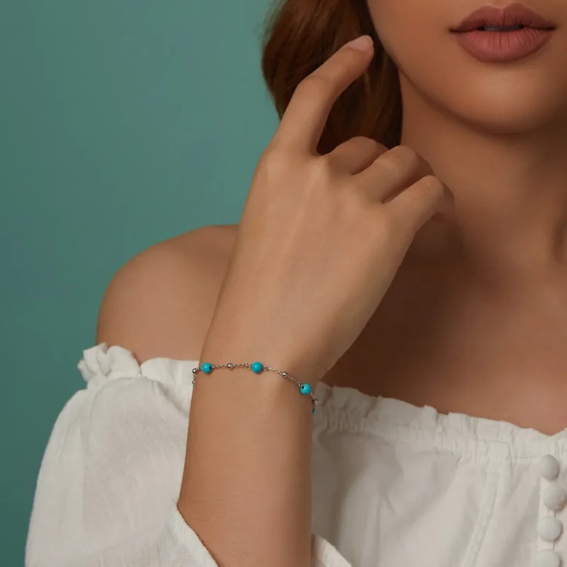 (image for) PANDORA Style Turquoise Bracelet - BSB197 - View 9