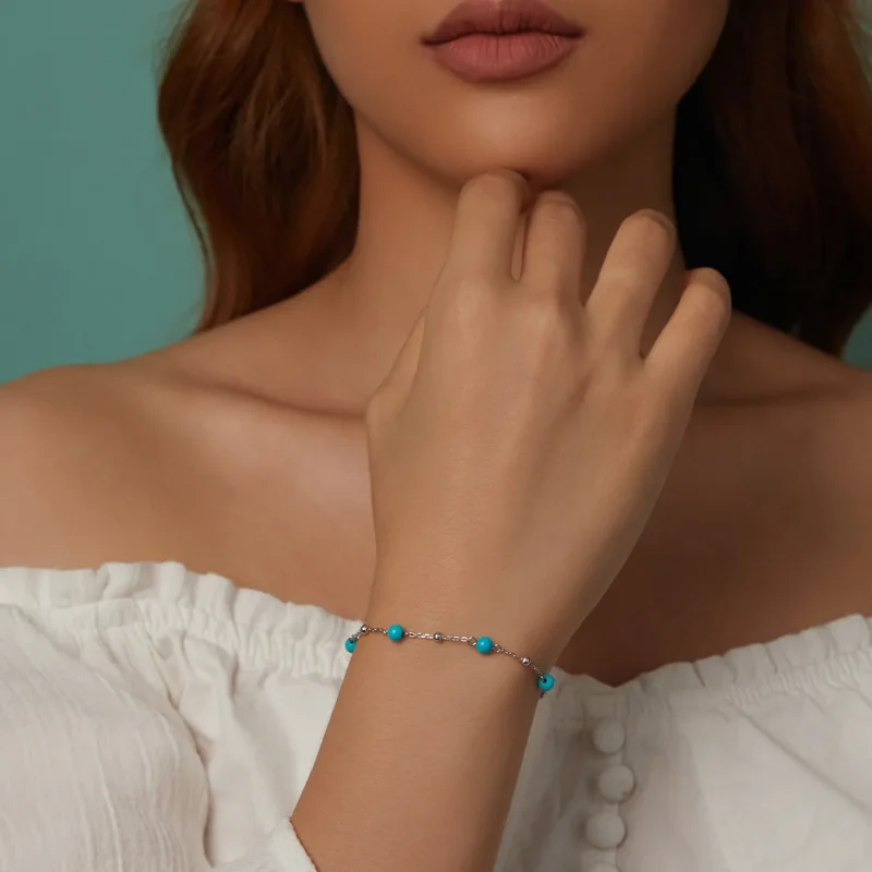 (image for) PANDORA Style Turquoise Bracelet - BSB197 - View 10