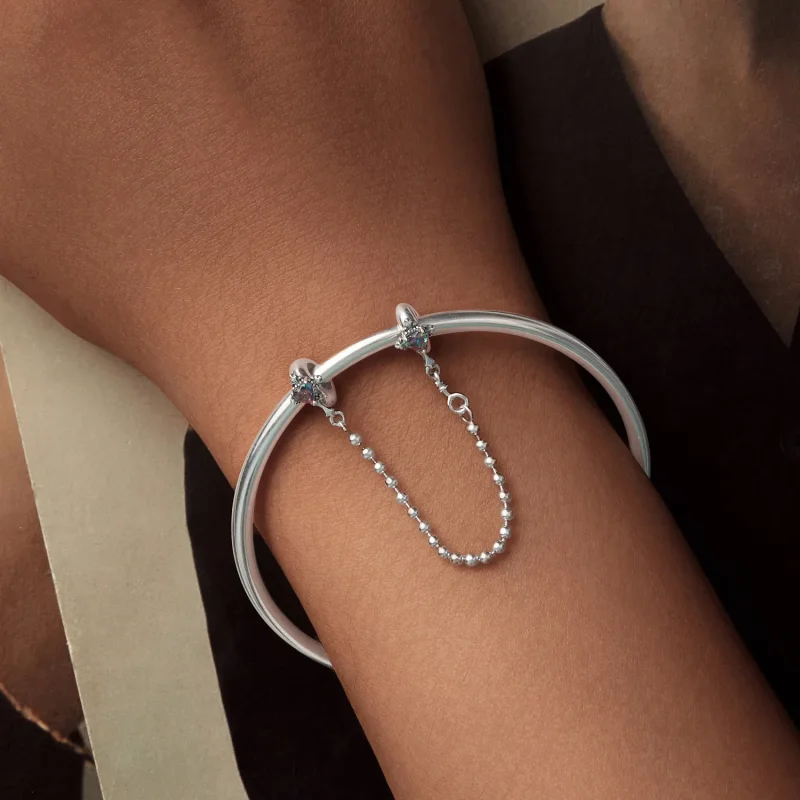 (image for) PANDORA Style Vintage Cross Silicone Safety Chain - BSC1060 - View 5