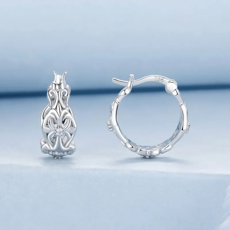 (image for) PANDORA Style Vintage palace pattern earrings - BSE1055 - View 2