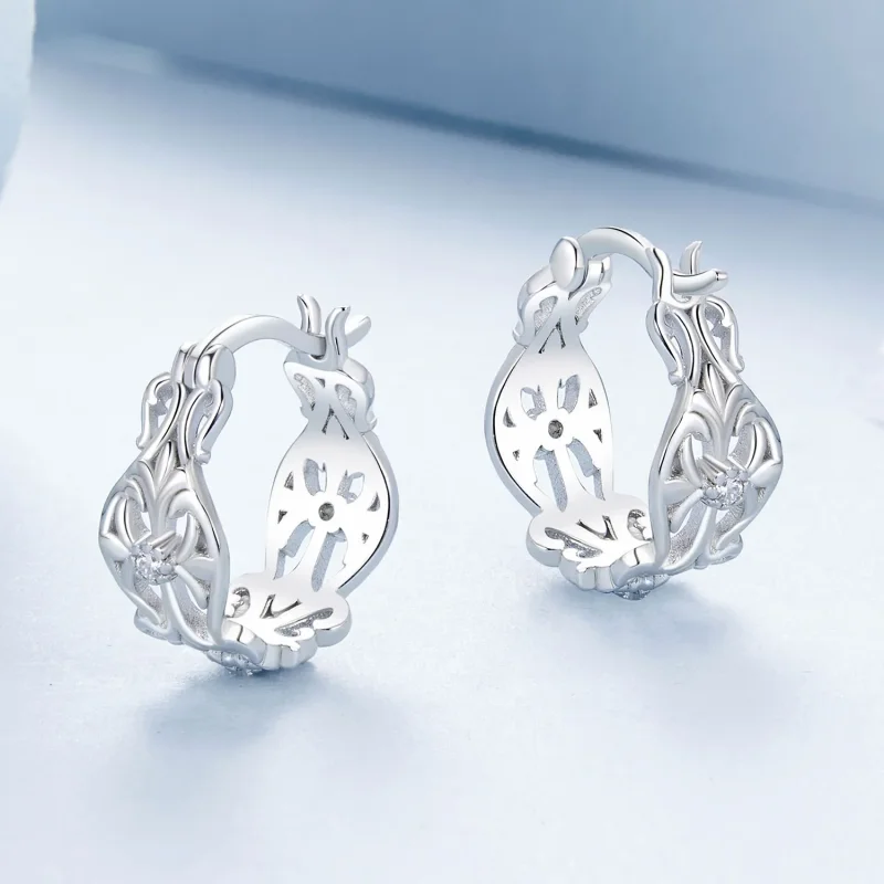(image for) PANDORA Style Vintage palace pattern earrings - BSE1055 - View 3