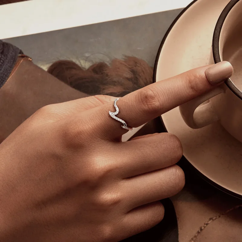 (image for) PANDORA Style Wave Ring - BSR587 - View 6