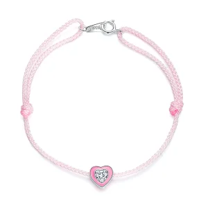 (image for) Pandora Style Pink Heart Anklet - SCT022