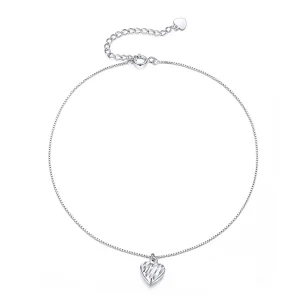 Silver Beautiful Love Anklet - SCT013 (image for) Silver Beautiful Love Anklet - SCT013