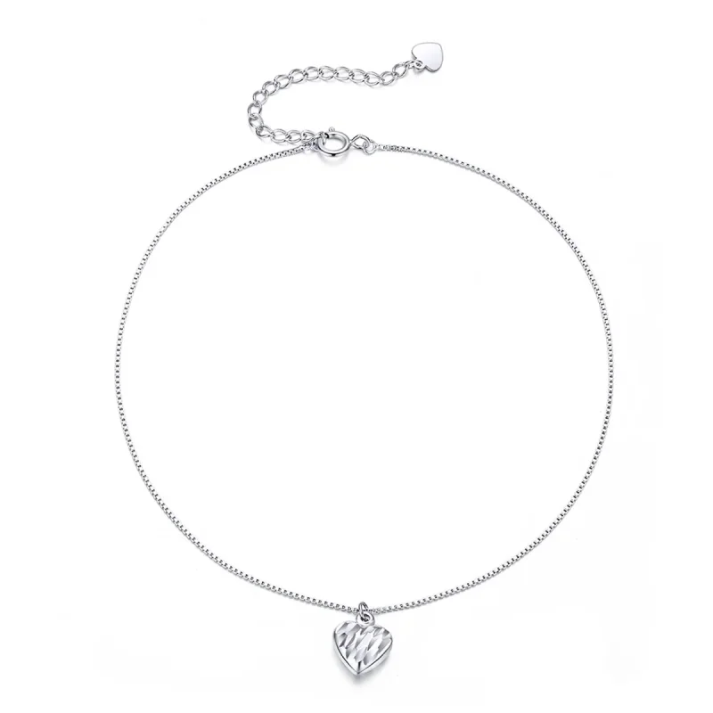 (image for) Silver Beautiful Love Anklet - SCT013