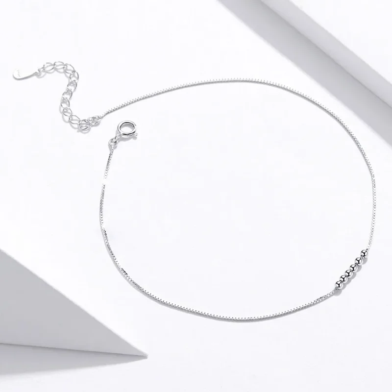 (image for) Silver Helical Anklet - SCT007 - View 2