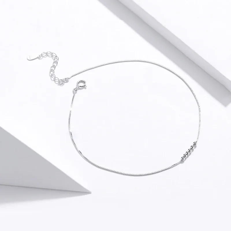 (image for) Silver Helical Anklet - SCT007 - View 4
