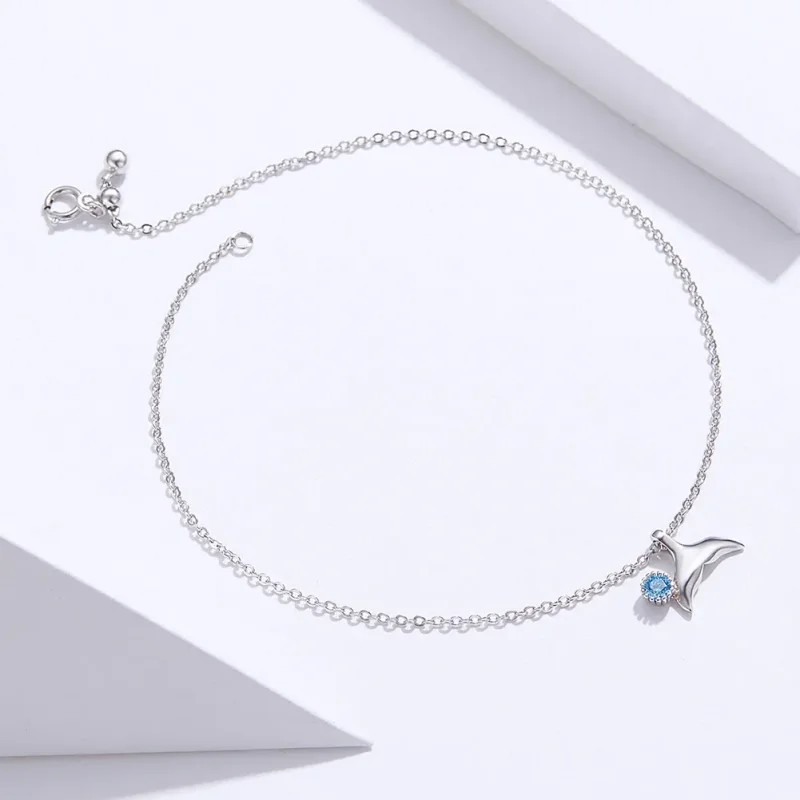 (image for) Silver Mermaid Tail Anklet - SCT004 - View 2