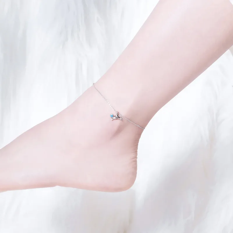 (image for) Silver Mermaid Tail Anklet - SCT004 - View 3