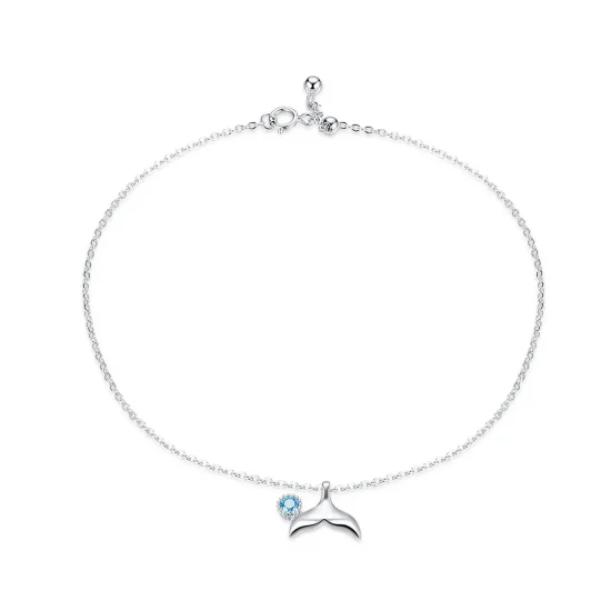 (image for) Silver Mermaid Tail Anklet - SCT004