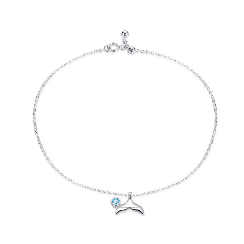 (image for) Silver Mermaid Tail Anklet - SCT004