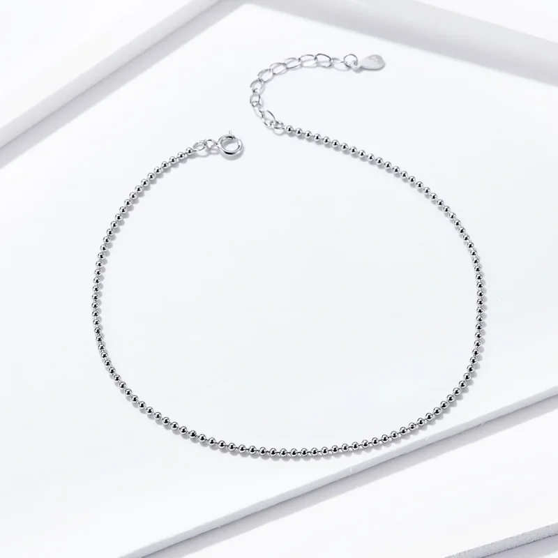 (image for) Silver Simple Anklet - SCT002 - View 2