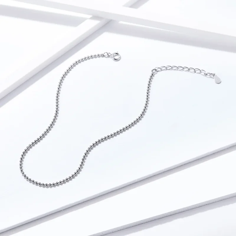(image for) Silver Simple Anklet - SCT002 - View 3